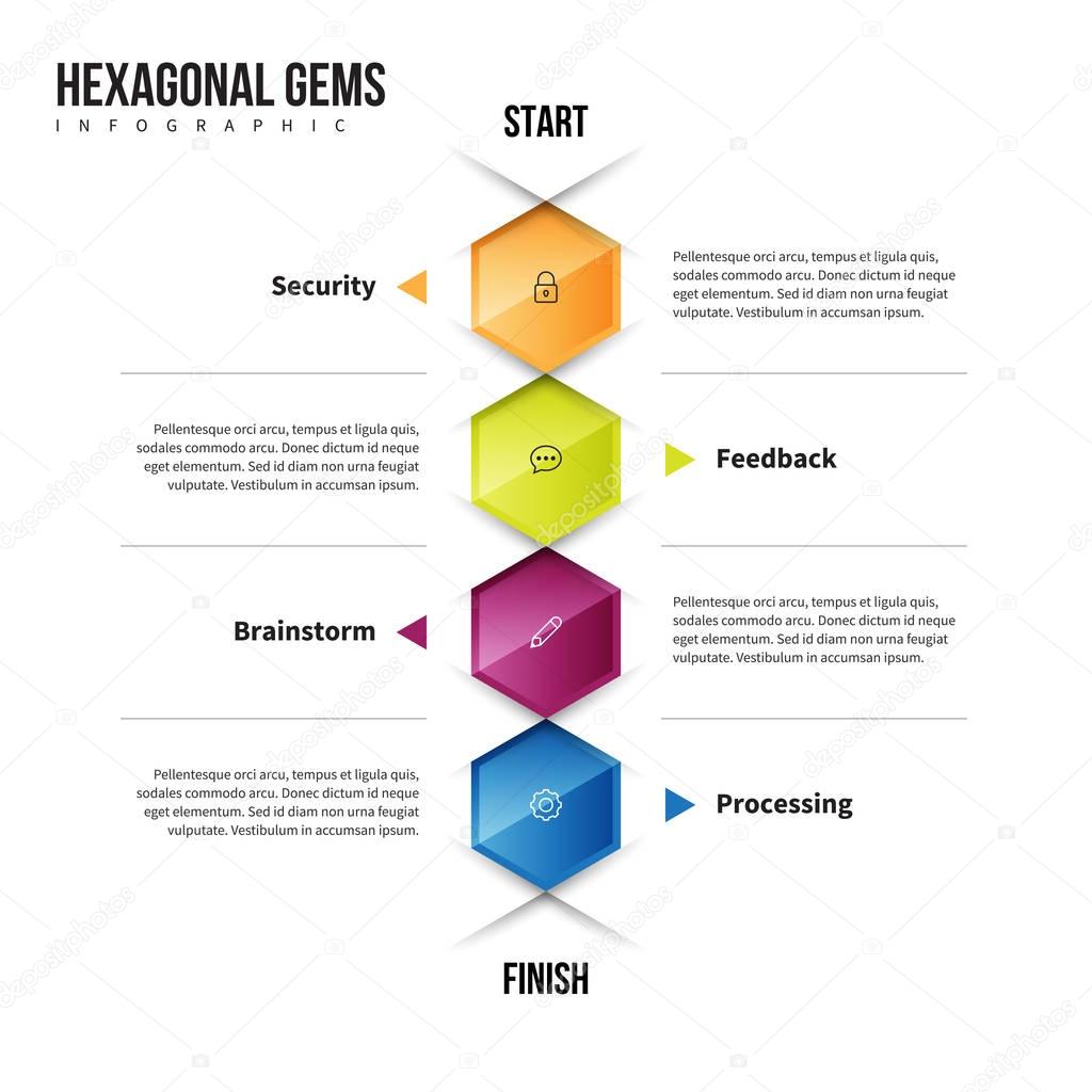 Hexagonal Gems Infographic