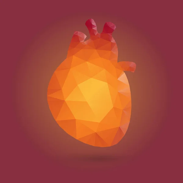 Faible poly coeur — Image vectorielle