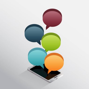 İzometrik telefon sohbet