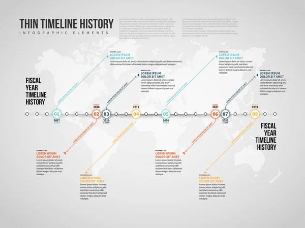 Informace o historii tenké časové osy — Stockový vektor