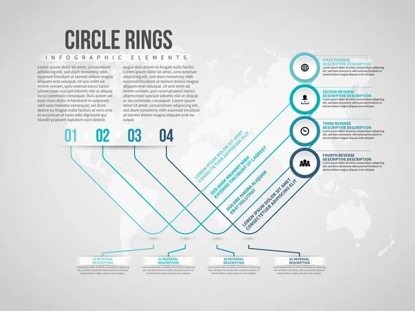 Vektor Illustration Von Circle Bounce Infografisches Gestaltungselement — Stockvektor