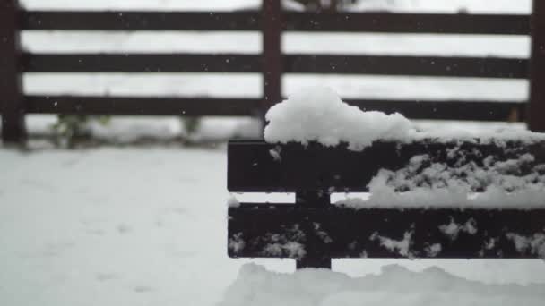 Nieve Cayendo Cámara Lenta — Vídeos de Stock