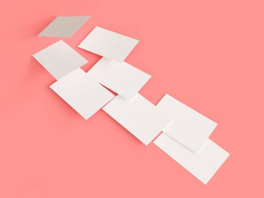 Kartvizit mock-up, 3d render