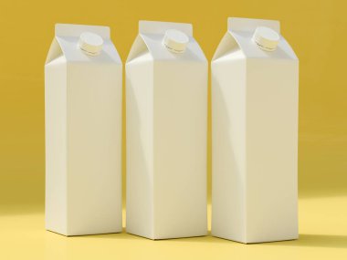 Bir tetrapak paketleme şablonunun 3d modeliName.