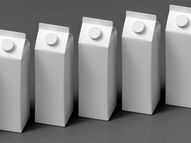 Bir tetrapak paketleme şablonunun 3d modeliName.