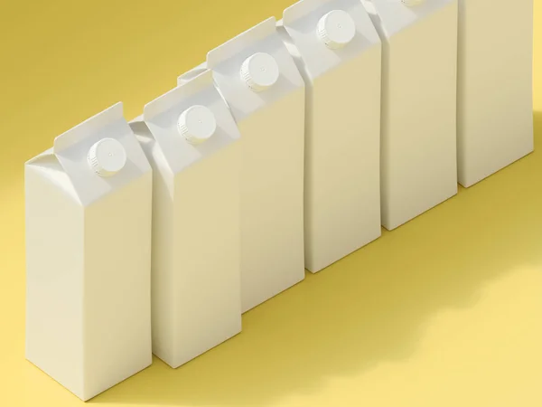 Bir tetrapak paketleme şablonunun 3d modeliName.
