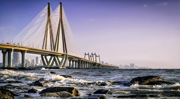 Mumbai Havet Länk Från Sedd Från Musikpaviljongen — Stockfoto