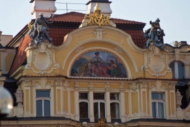 Prague, Çek Cumhuriyeti binanın mimari dekorasyon