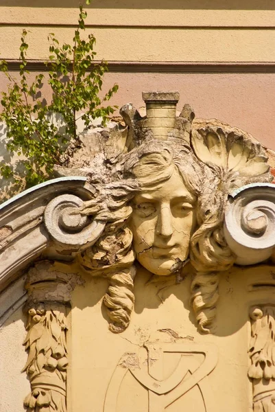 Decorazione architettonica di un edificio a Praga, Repubblica Ceca — Foto Stock