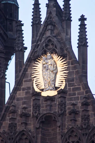 De kerk van onze-lieve voordat t n. Prague, Tsjechië — Stockfoto