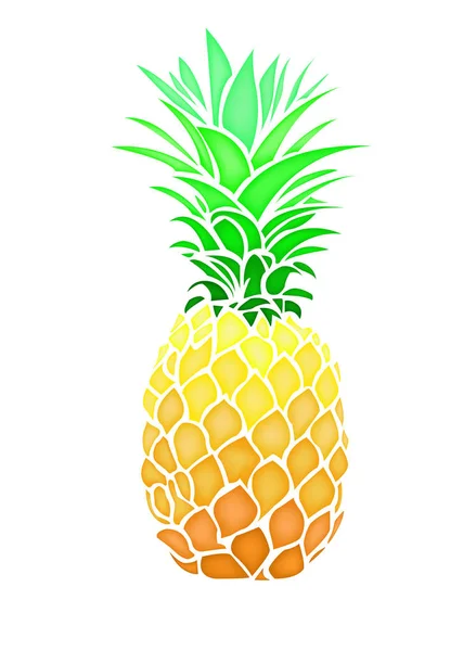 Piña Fruta Comida Tropical Abstracto — Vector de stock