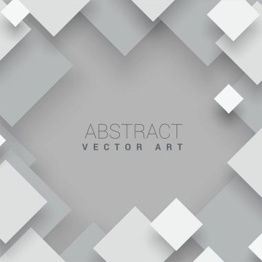 soyut 3d kare arka plan beyaz