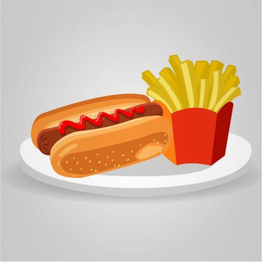 frankfurt hotdog lokanta yemek patates kızartması
