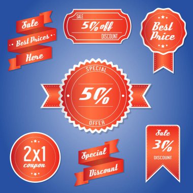 Satış etiketi indirim fiyat reklam kupon şablon teklif satmak