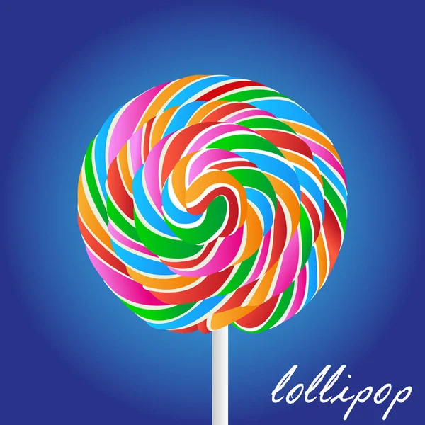 Lollipop Dulces Dulces Alimentos Azúcar Lolly — Vector de stock