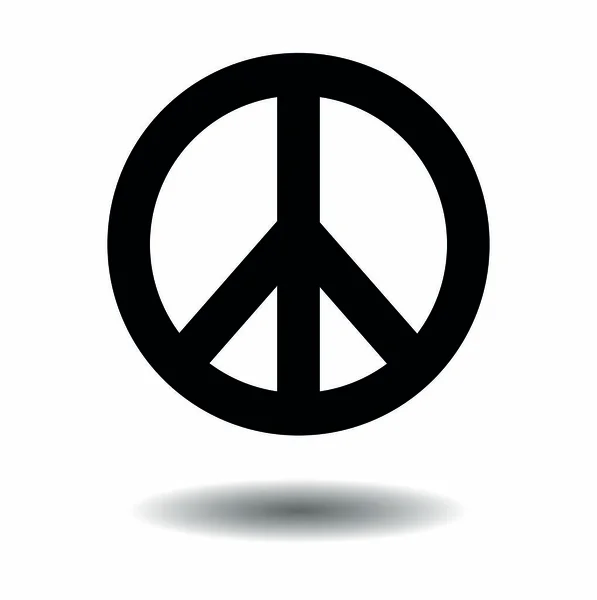 Peace Love Sign Symbol Hippie — Stock Vector