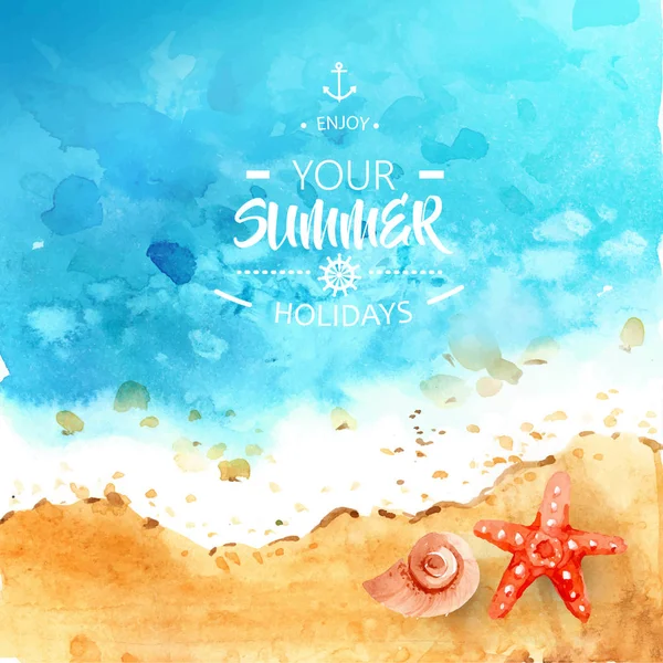 Dovolená Pozadí Letní Prázdninové Cestování Beach Palm — Stockový vektor