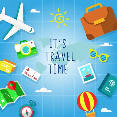 Seyahat Dünya harita uçak