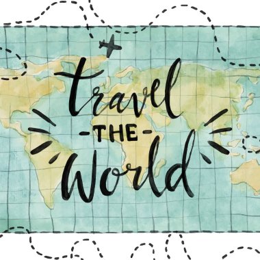 Dünya harita dünya gezegen sanat seyahat