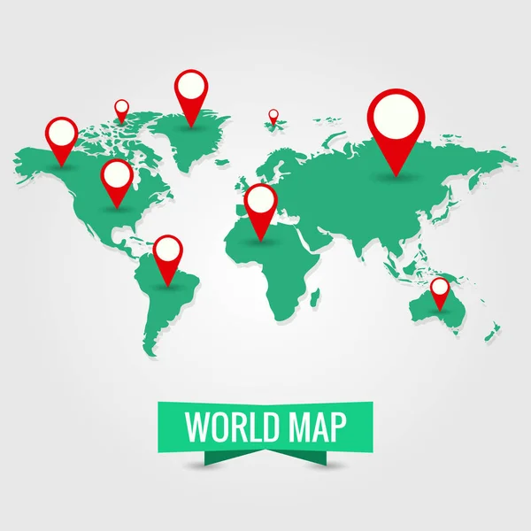 Карта Світу Подорожі Подорожі Подорожі — стоковий вектор