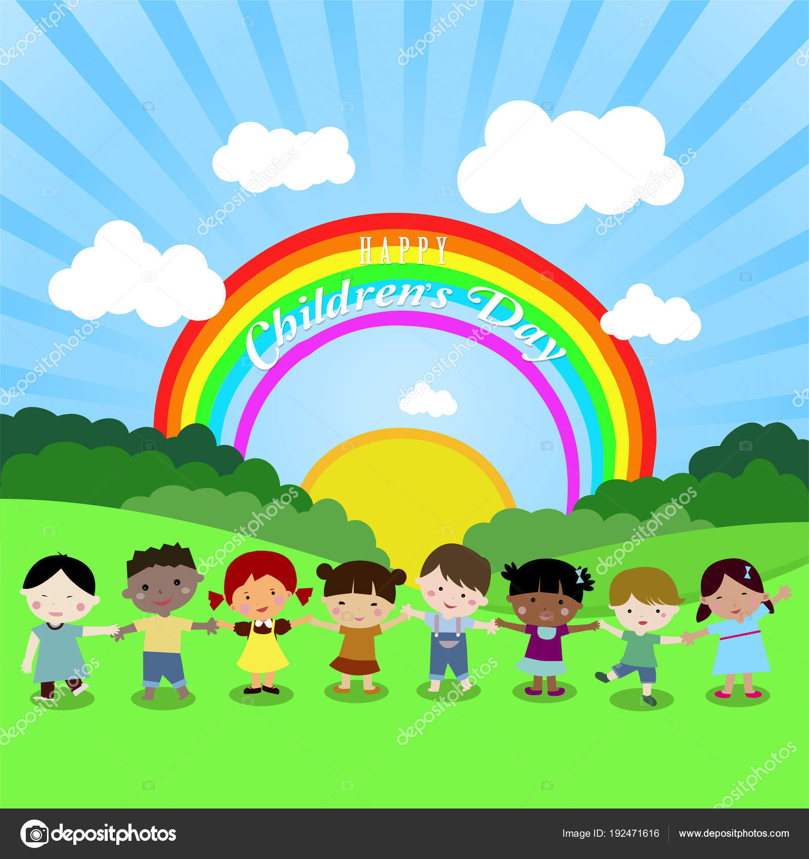 Children Kids Boy Girl Rainbow Happy Nature Family Background Celebration Stock Vector Image by ©marklys #192471616 Children Kids Boy Girl Rainbow Happy Nature Family Background Celebration Stock Vector Image by ©marklys #192471616