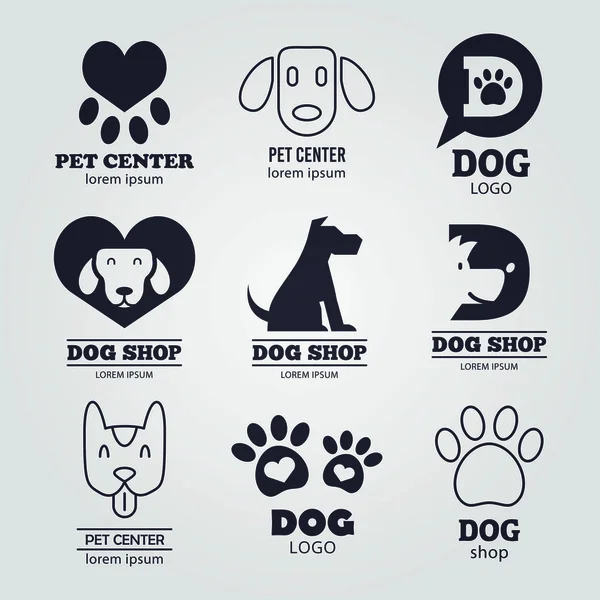 Pet Center Logo Set Design — Stock vektor