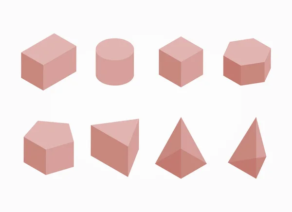 Geometric Shape Figures Illustration Set — ストックベクタ