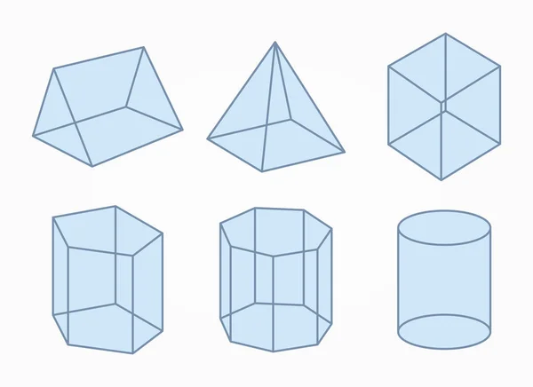 Figuras Forma Geométrica Conjunto Ilustração — Vetor de Stock