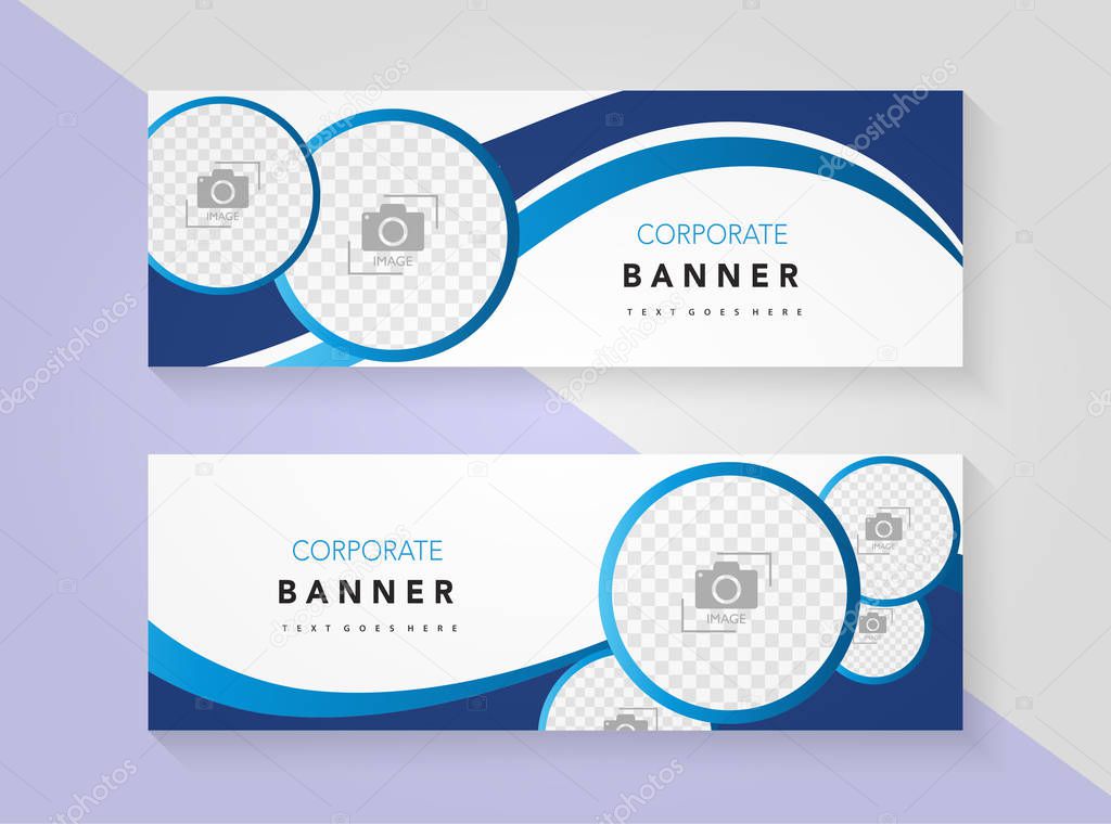 Corporate banner template vector design