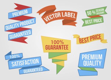 kurdela ve afiş vektör set