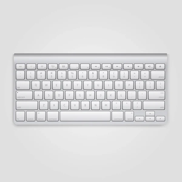 Modern Bilgisayar Klavye Tasarım Vektörü — Stok Vektör