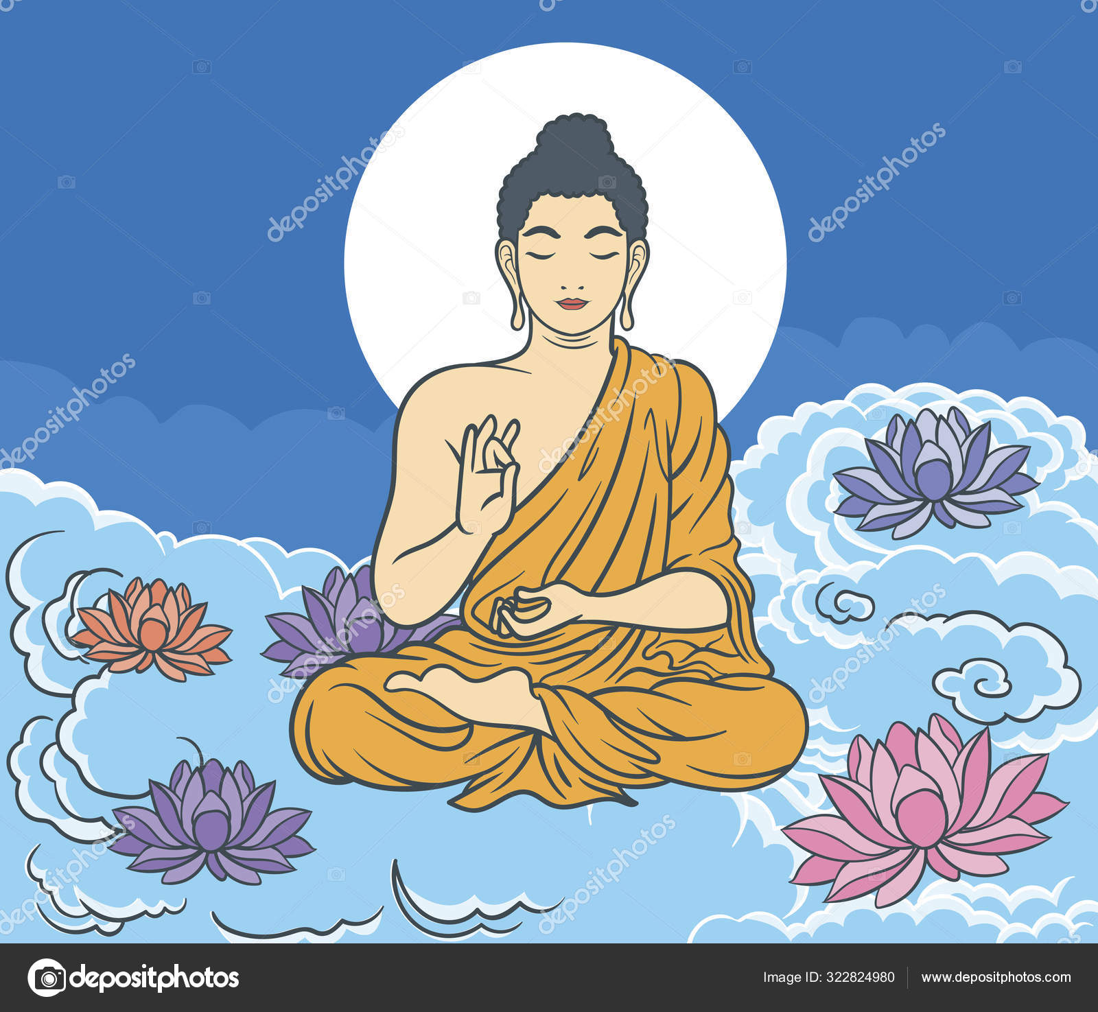 Meditating Buddha Cartoon Illustration Design Stock Vector Image by ©marklys #322824980 Meditating Buddha Cartoon Illustration Design Stock Vector Image by ©marklys #322824980