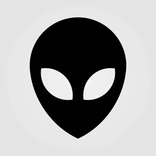 Alien Head Silhouette Vector Design — Stock vektor