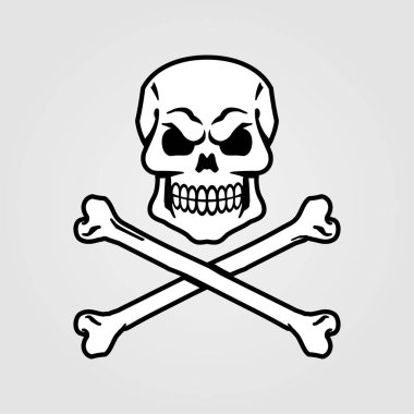 Beyaz iskelet kafa tasarımı