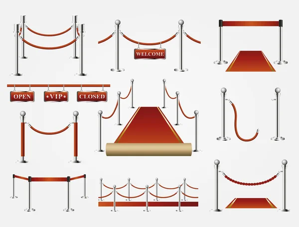 Acesso Tapete Vermelho Bloco —  Vetores de Stock