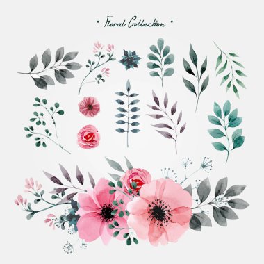 Çiçekler ve Doğa Sanatsal Seti