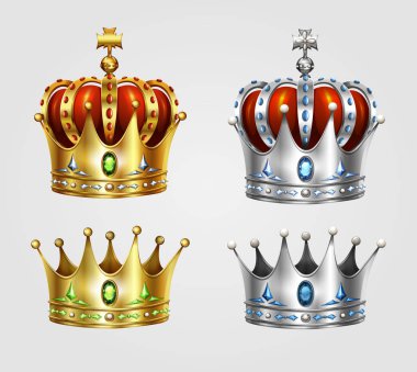 Kraliyet tacı mücevher seti