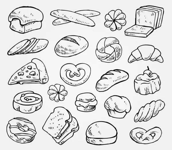 Delicious Bakery Pastry Bread — Stockový vektor