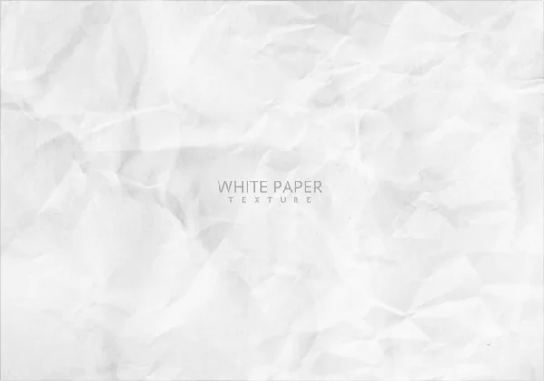 Textura Papel Branco Abstrato Amassado — Vetor de Stock