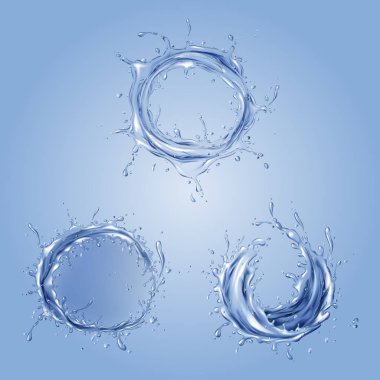Mavi su sıçrama çemberi seti
