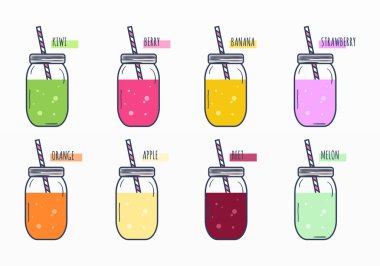 Taze meyve suyu hazır.