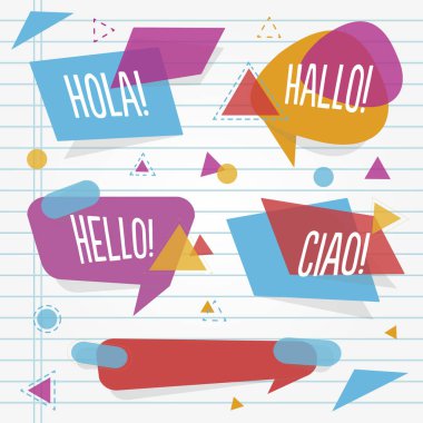 Kabarcık konuşma seti çeşitliliği