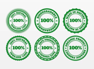 Taze ekolojik gıda etiketi.