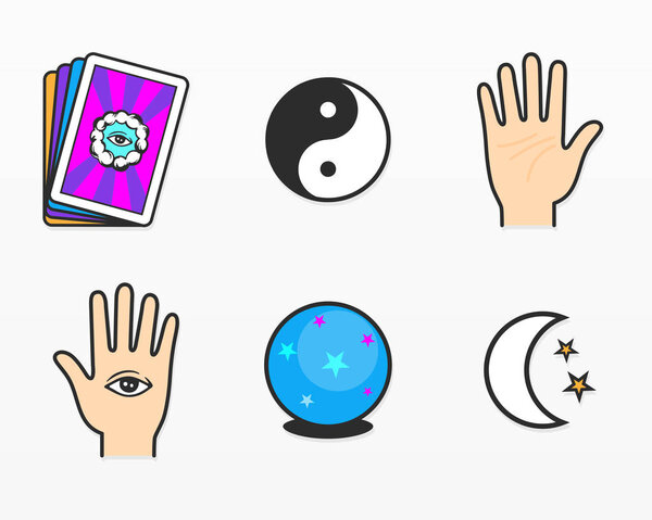 Esoteric and mystic icon set