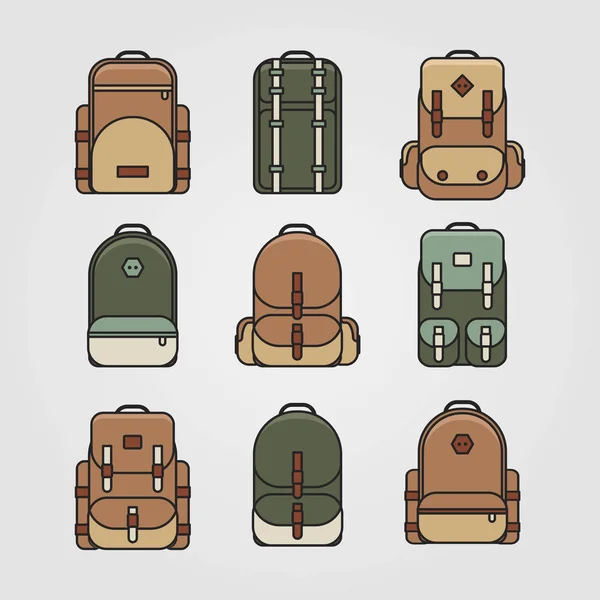 Isolierte Mode Tasche Illustration Set — Stockvektor