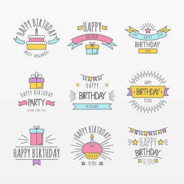 Doğum günün kutlu olsun etiket tasarımı