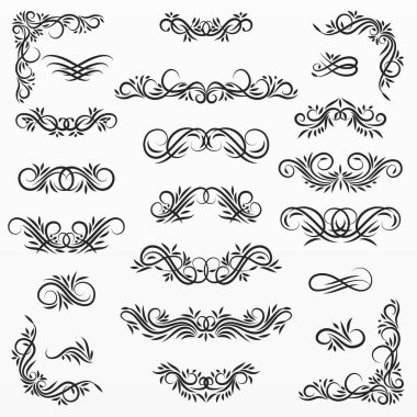 Kenarlar ve çerçeve resimleme seti