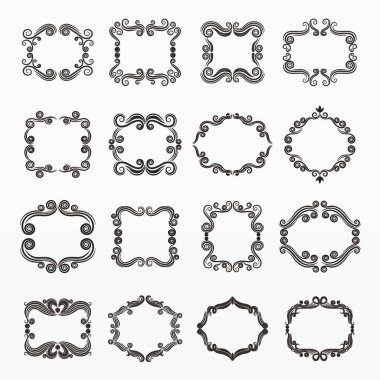 Kenarlar ve çerçeve resimleme seti