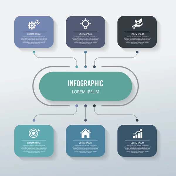 Diseño Vectores Infografía Empresarial Digital — Archivo Imágenes Vectoriales