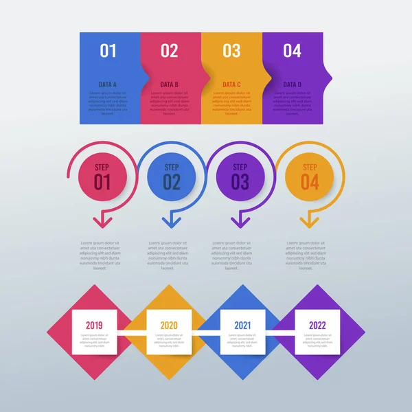 Digital Business Infographic Vector Design — 스톡 벡터